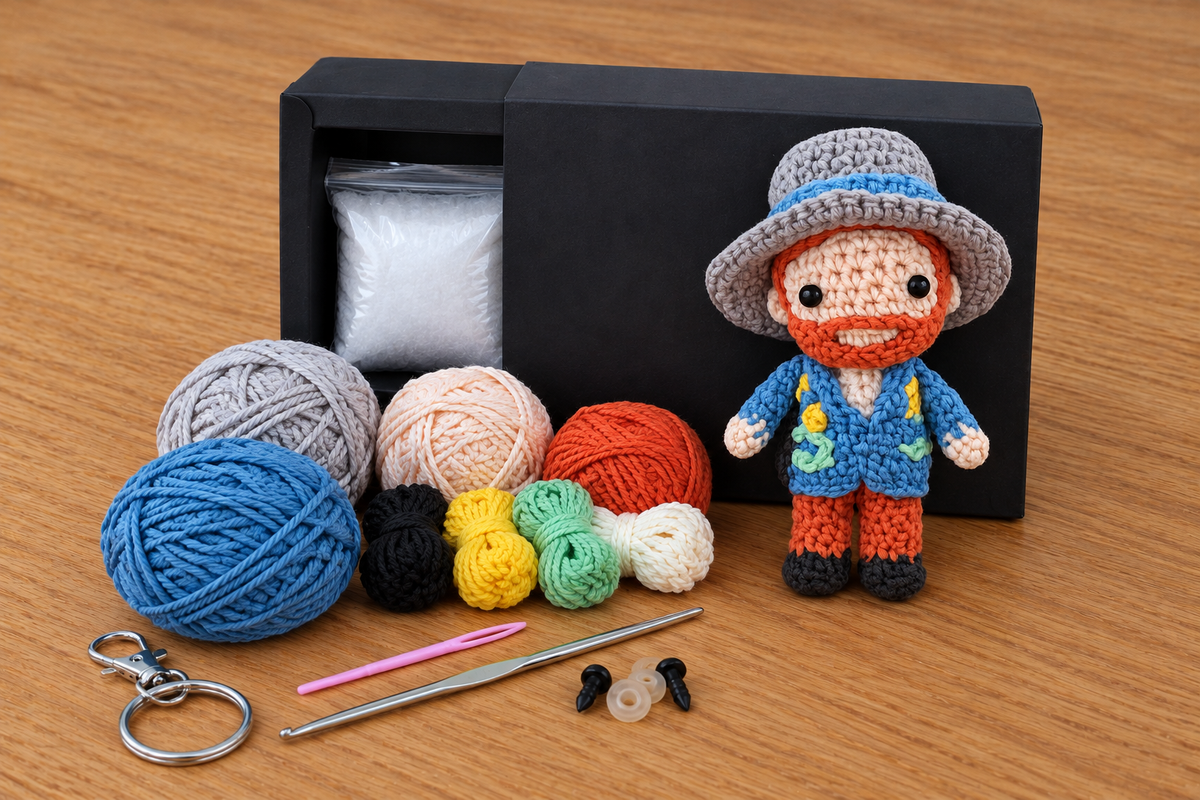 Vincent van Gogh Keychain Crochet Kit